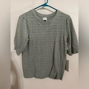 NWT - Joie sage green short sleeve sweater. Small